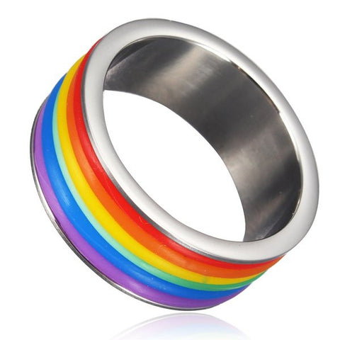 Image of Stainless Steel Rainbow Ring