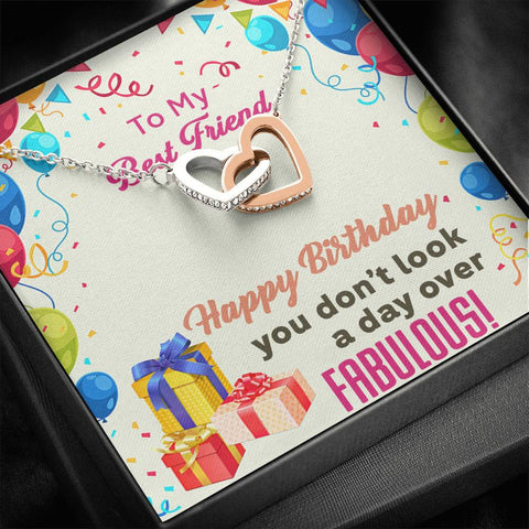 Image of Best Friend - Birthday Gift - Interlocking Hearts Necklace