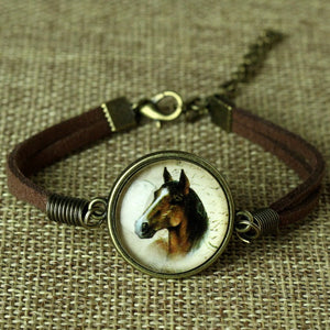 Genuine Leather Horse Bracelet