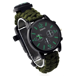 Waterproof Paracord Survival Watch with Compass