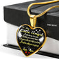 To My Little Angel - Love Mom - Heart Necklace