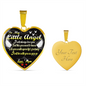 To My Little Angel - Love Mom - Heart Necklace