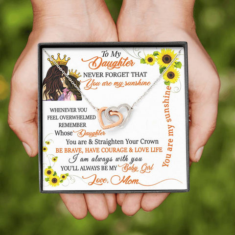 Image of Straighten Your Crown - Interlocking Hearts Necklace
